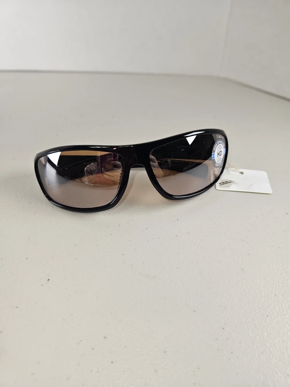 Maxx Major Sport Golf Motorcycle Riding Sunglasses Black with High Def Amber Len